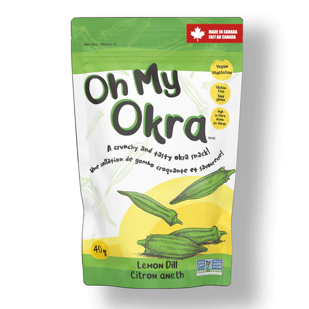 Oh My Okra - Crunchy Keto Superfood Snack - Lemon Dill - 40g