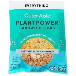 Outer Aisle - Plantpower Sandwich Thins - Everything - 6 per pack