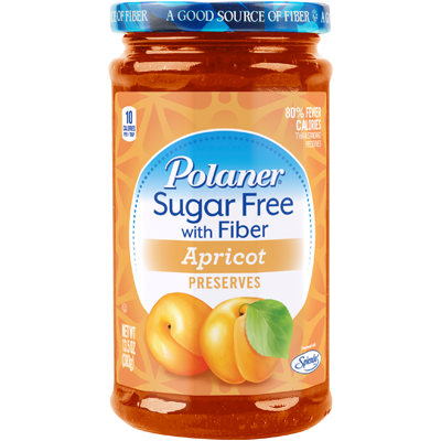 Polaner - Sugar Free Jam with Fiber - Apricot - 13.5 oz - Low Carb Canada