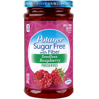 Polaner - Sugar Free Jam with Fiber - Seedless Raspberry - 13.5 oz - Low Carb Canada