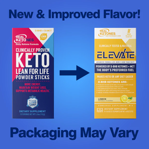 Real Ketones - (Keto Lean for Life PrimeD+)Elevate - Lemon 10 Sticks - Box
