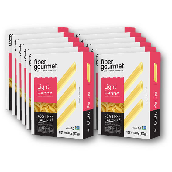 Fiber Gourmet - High Fiber Light Pasta - Penne ** Case of 12 ** (8 oz per box)