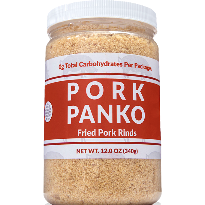 Pork Panko -  The Breadless Alternative to Bread Crumbs - 12 oz jar