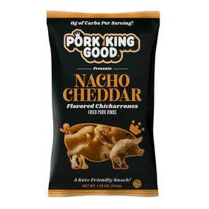 Pork King Good - Fried Pork Rinds - Nacho Cheddar - 1.75 oz bag
