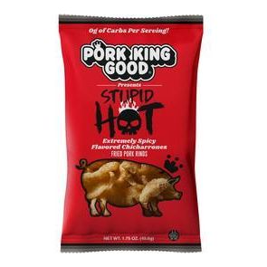 Pork King Good - Couennes de porc frites - Stupid Hot - Sac de 1,75 oz