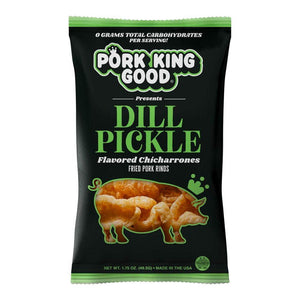 Pork King Good - Couennes de porc frites - Cornichon à l'aneth - Sac de 1,75 oz