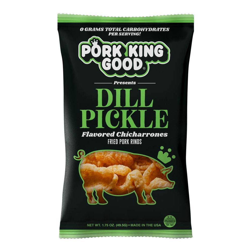 Pork King Good - Couennes de porc frites - Cornichon à l'aneth - Sac de 1,75 oz