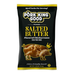 Pork King Good - Couennes de porc frites - Beurre salé - Sac de 1,75 oz