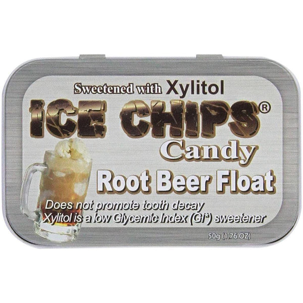 Ice Chips Xylitol Sugar Free Candy Root Beer Float 1.76 oz Low