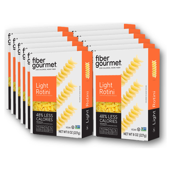 Fiber Gourmet - High Fiber Light Pasta - Rotini ** Case of 12 ** (8 oz per box)