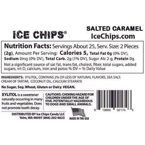 Chips de glace - Bonbons sans sucre au xylitol - Caramel salé - 1,76 oz