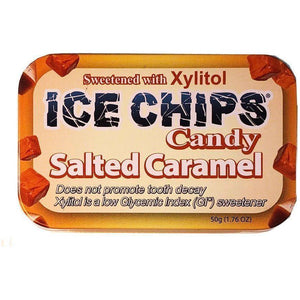 Chips de glace - Bonbons sans sucre au xylitol - Caramel salé - 1,76 oz