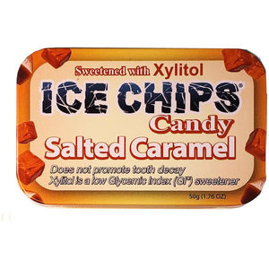Chips de glace - Bonbons sans sucre au xylitol - Caramel salé - 1,76 oz