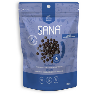 Sana - Chocolate Snacks - Dark chocolate style covered blueberries with Spirulina - 100g