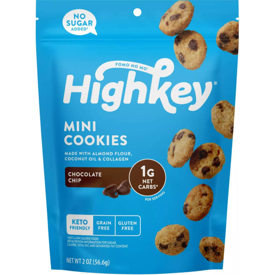 HighKey - Keto Mini Cookies - Pépites de chocolat - 2 oz
