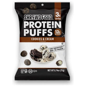 Shrewd Food - Protein Puffs - Cookies & Cream - 0.74 oz bag