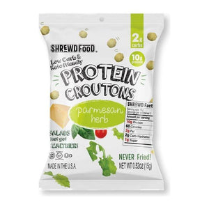 Shrewd Food - Protein Croutons - Parmesan Herb - 0.52 oz bag