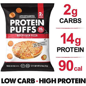 Shrewd Food - Protein Puffs - Brick Oven Pizza - 0.74 oz bag
