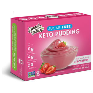 Simply Delish - Pudding Keto sans sucre - Fraise