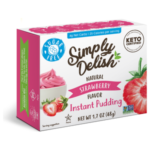 Simply Delish - Sugar Free Keto Pudding - Strawberry