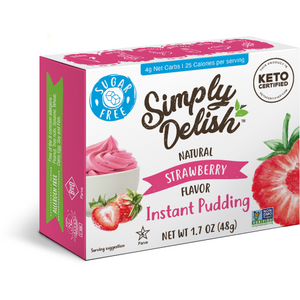 Simply Delish - Sugar Free Keto Pudding - Strawberry