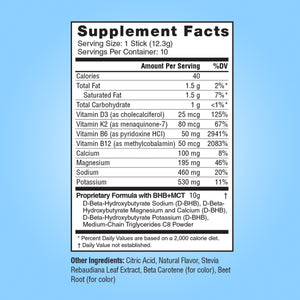 Real Ketones - (Keto Lean for Life PrimeD+) Elevate - Orange 10 Sticks - Box
