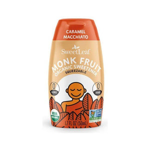 SweetLeaf - Édulcorant biologique aux fruits de moine à presser - Macchiato au caramel - 1,7 oz