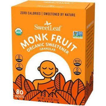 SweetLeaf - Monk fruit Organic Sweetener Granular - 80 Packets