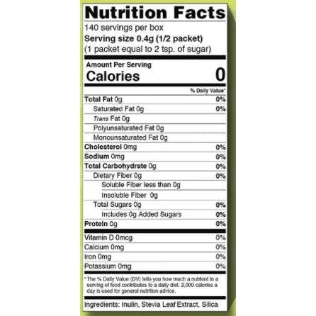 SweetLeaf - Édulcorant Stevia - 70 sachets