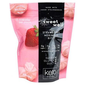 Sweetwell - Bouchées de meringue Keto Friendly - Fraise - 1,4 oz