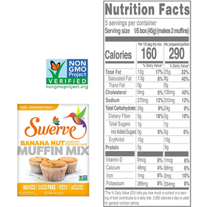 Swerve Sweets - Muffin Mix - Banana Nut - 227g