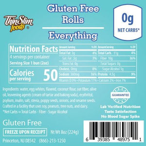 ThinSlim Foods - Gluten Free Rolls - Everything
