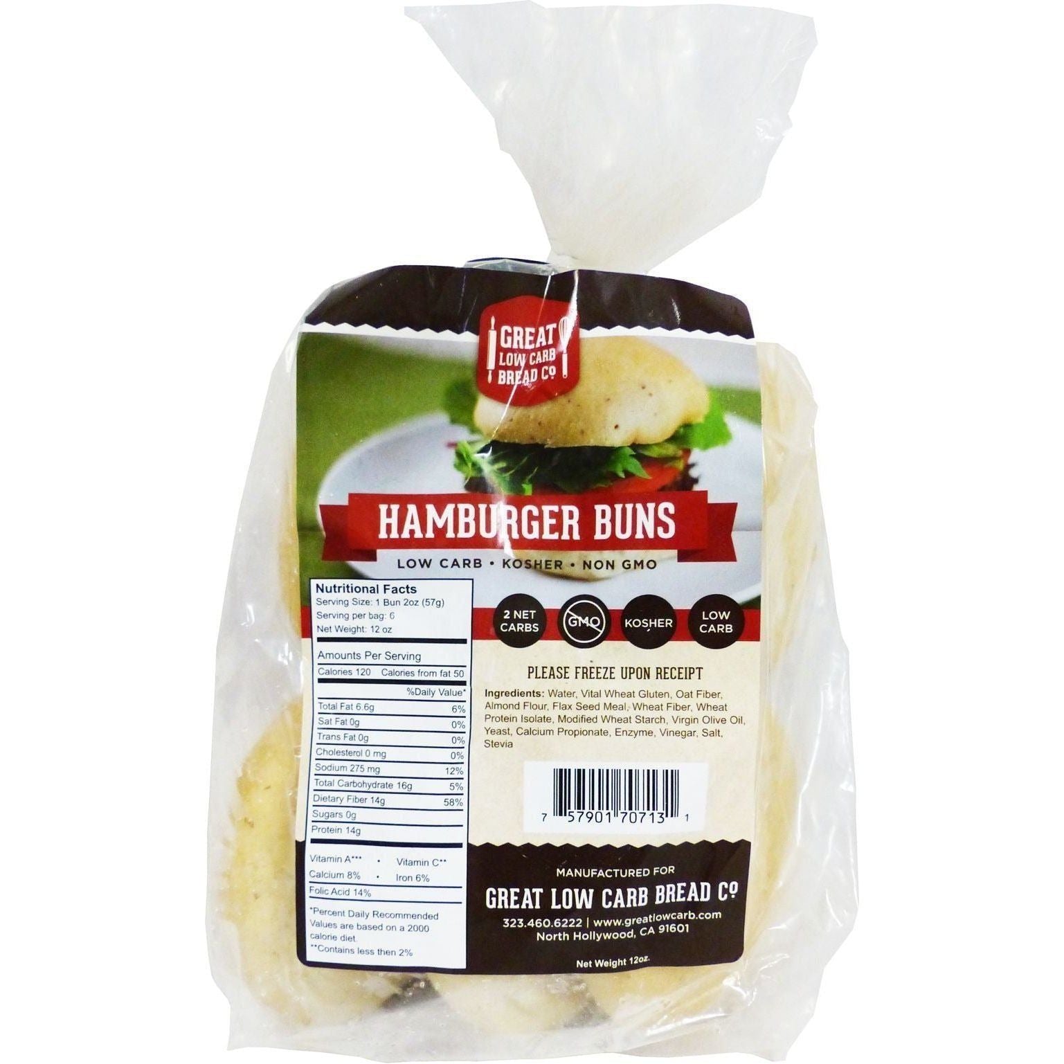 Great Low Carb Bread Company Hamburger Buns 12 oz bag Low Carb Canada