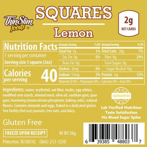 ThinSlim Foods - Squares - Lemon