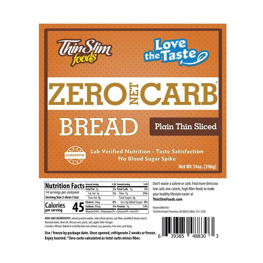 ThinSlim Foods - Love The Taste - Bread - Plain Thin Sliced