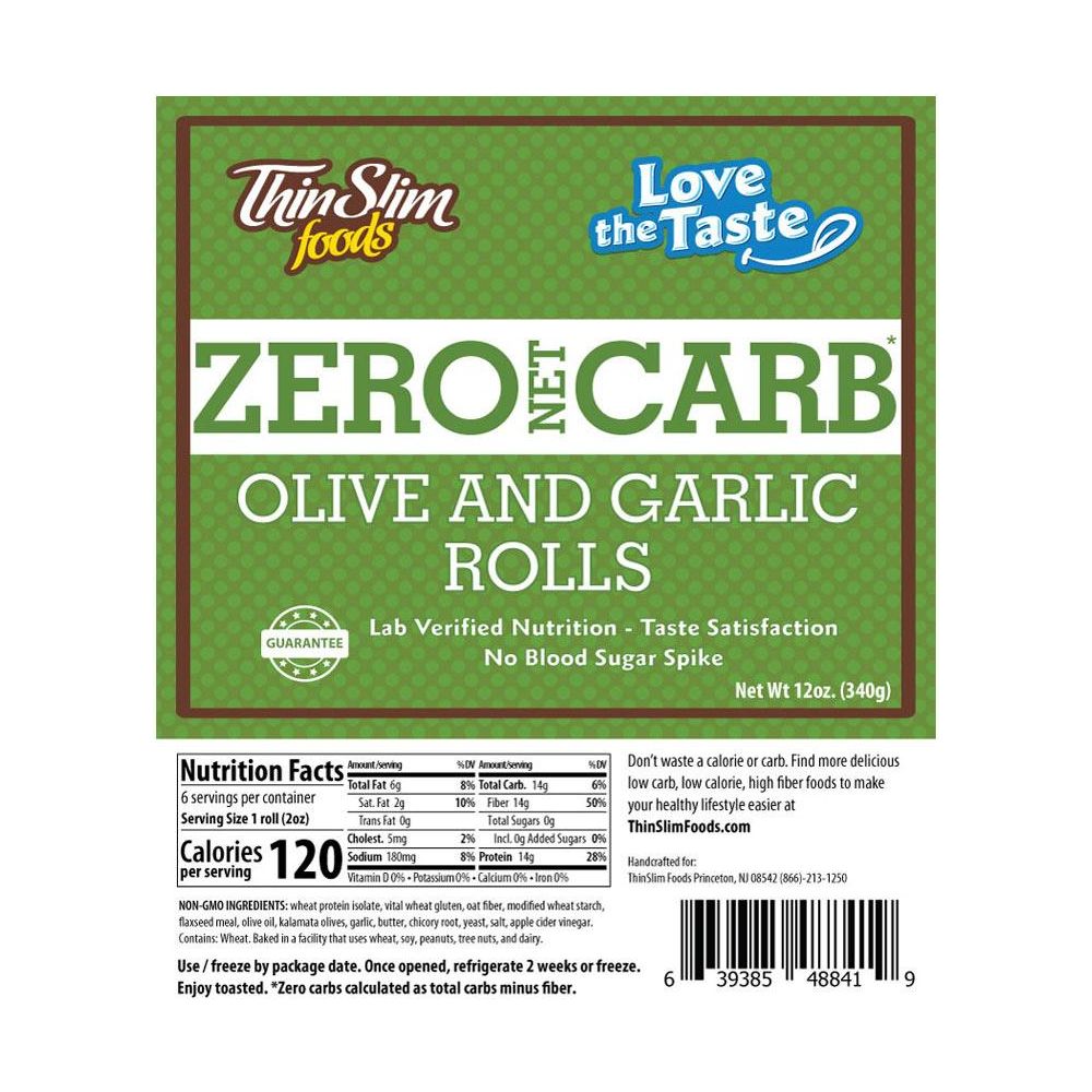 ThinSlim Foods - Love The Taste - Rolls - Olive and Garlic