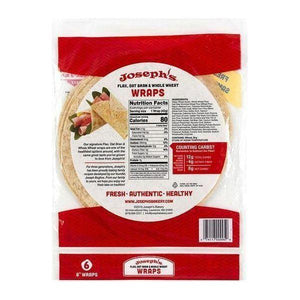 Joseph's Bakery - Flax, Oat Bran and whole wheat Wraps - 6 Wraps