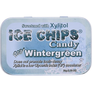 Chips de glace - Bonbons sans sucre au xylitol - Gaulthérie - 1,76 oz 