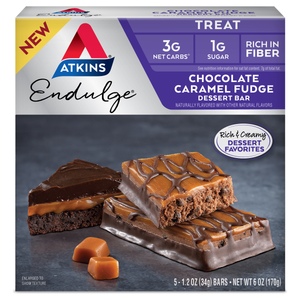 Atkins Endulge Dessert Bars - Chocolate Caramel Fudge - 5 Bars