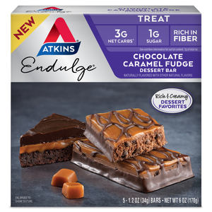 Atkins Endulge Dessert Bars - Fondant au chocolat et au caramel - 5 barres