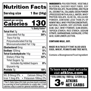 Atkins Endulge Dessert Bars - Chocolate Caramel Fudge - 5 Bars