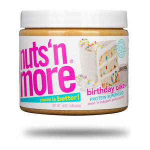 Nuts N More - Tartinade riche en protéines - Gâteau d'anniversaire - 16 oz