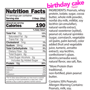 Nuts N More - High Protein Spread - Birthday Cake - 16 oz