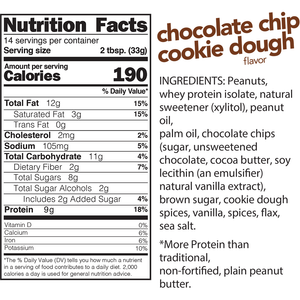 Nuts N More - High Protein Spread - Chocolate Chip Cookie Dough - 16 oz