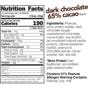 Nuts N More - Tartinade riche en protéines - Chocolat noir - 16 oz