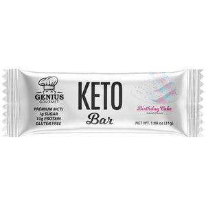 Genius Gourmet - Keto Bar - Birthday Cake - 1 Bar