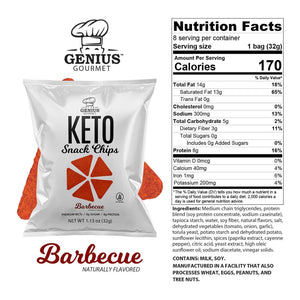 Genius Gourmet - Keto Snack Chips - Barbecue - 1 Bag