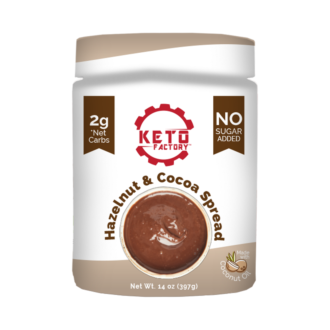 Keto Factory - Tartinade - Noisettes et Cacao - 14 oz