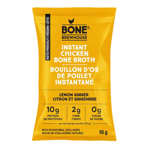 Bone Brewhouse - Bouillons d'os de poulet instantanés - Citron Gingembre - 5 Sachets