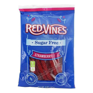 American Licorice - Sugar Free Vines - Strawberry Licorice - 5 oz Bag - Low Carb Canada - 1